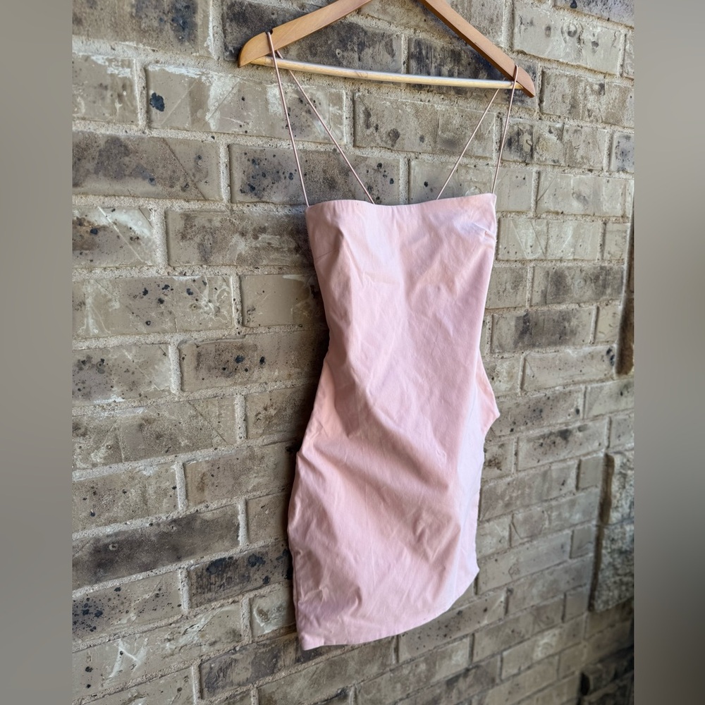 Oh Polly Spaghetti Strap Light Pink Dress Sz 6 - Picture 3 of 10
